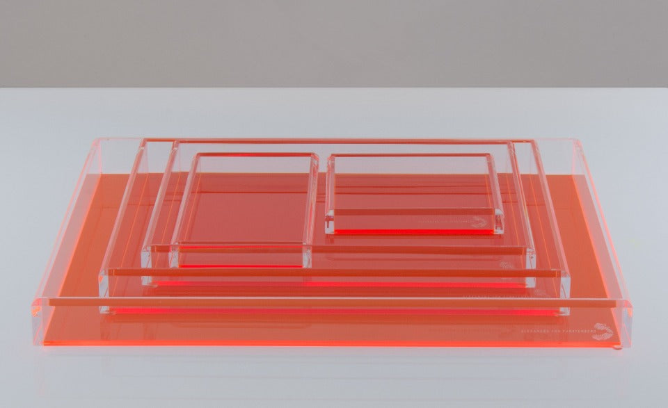 Acrylic Tray in Orange