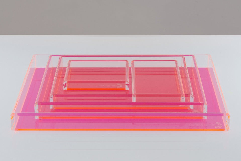 AVF Acrylic Decorative Tray in Rose