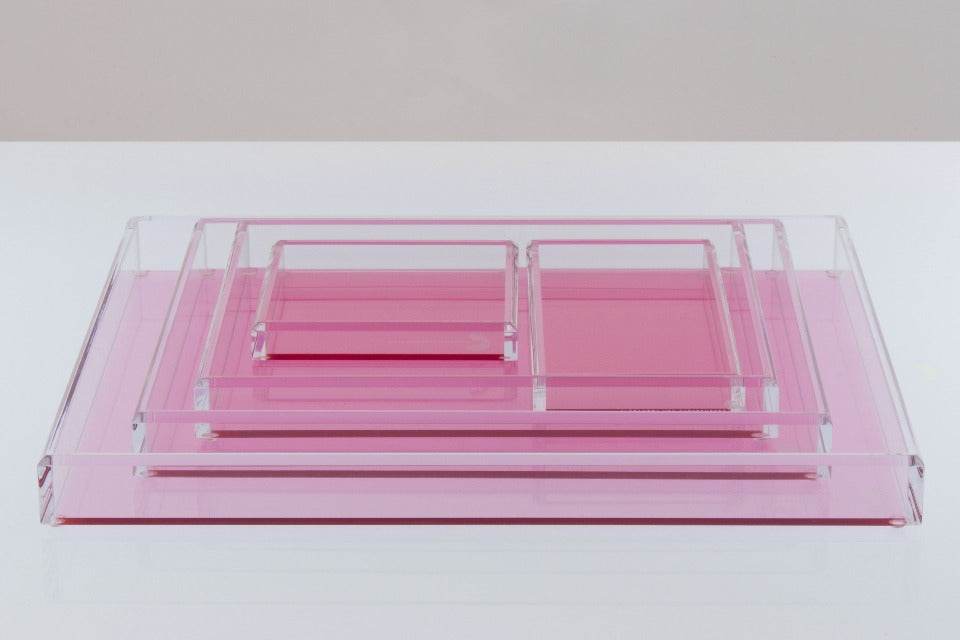 AVF Acrylic Decorative Tray in Rose