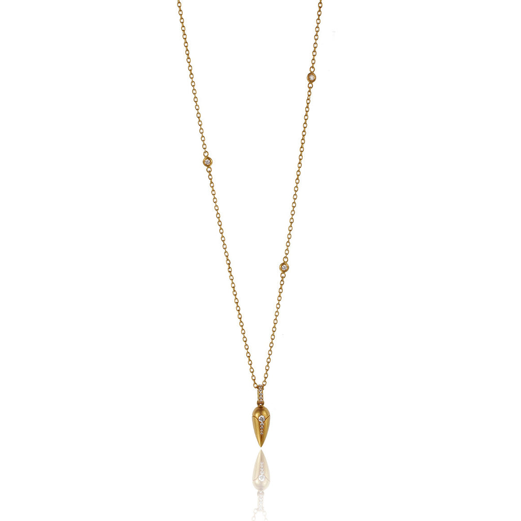 Pavé Plumb Drop Necklace - Anahita Jewelry