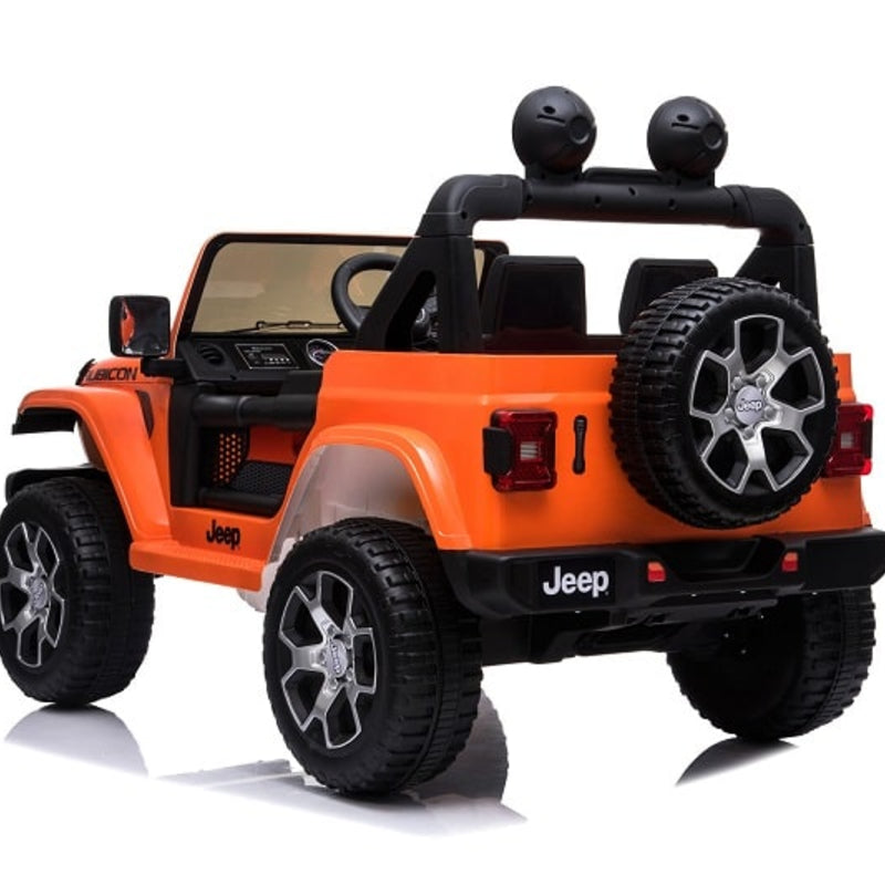 orange ride on jeep