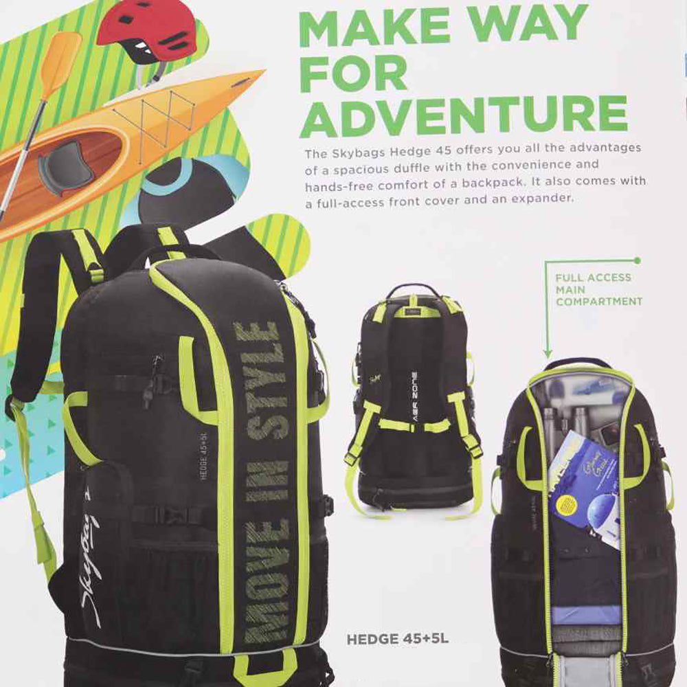 skybags tropic 45 weekender hiking backpack