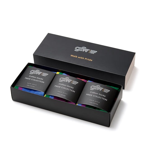 rainbow pride sock gift box