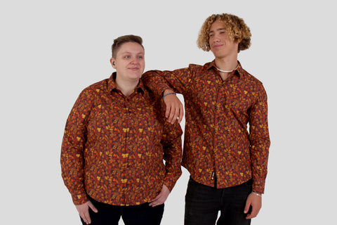 A man and a women in gender free shirts from GFW Clothing