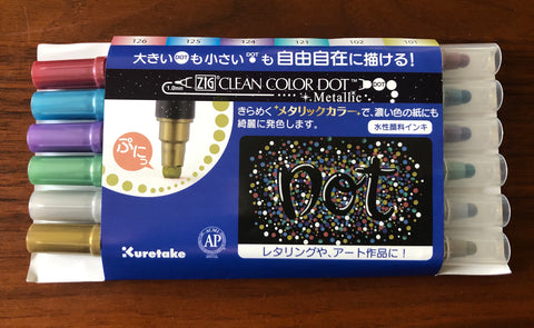 ZIG Clean Color Dot Metallic Pens Review by April Wu (@penguinscreativ –  Cute Things from Japan