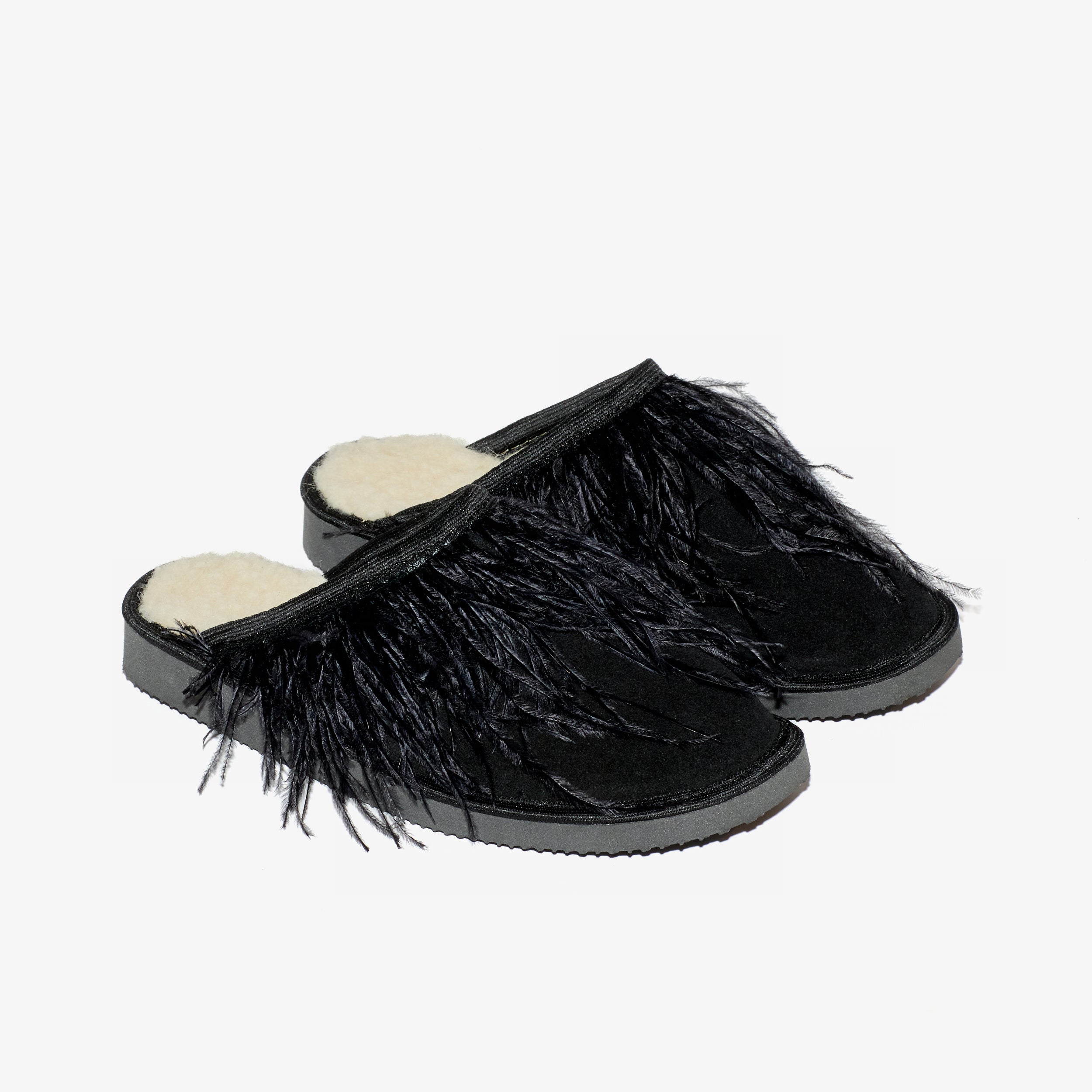 Feather slippers outlet