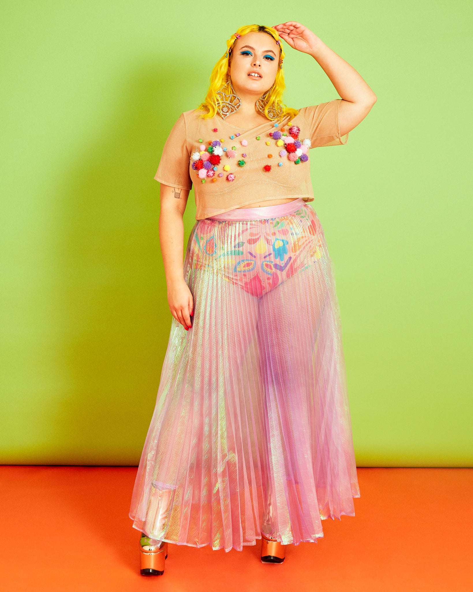 Iridescent Pastel Pink Mermaid Skirt – VinylDolls