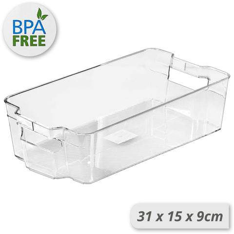 5pcs Plastic Pencil Boxes, Small Storage Container, Capacity Storage Box  With Lid, Stackable Transparent Organizer Container, For School And Office  Su