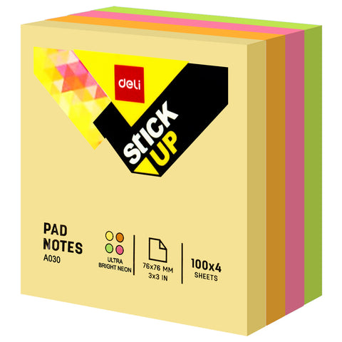 Lined Sticky Notes, Coloured Paper Notes, Mini Lined Pad, Sticky Notes,  Pink Sticky Notes, Blue Sticky Notes, Memo Pad, 80 Sheets 