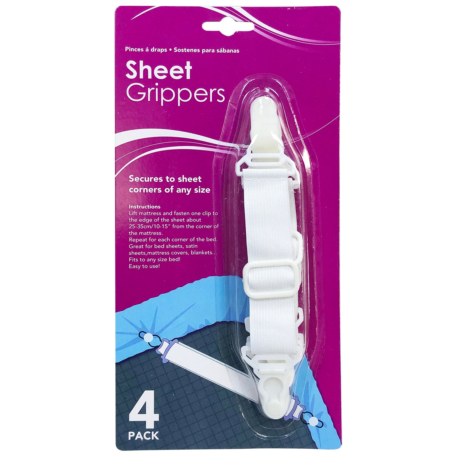 Bed Sheet Gripper (4 PCs) Asters Maldives