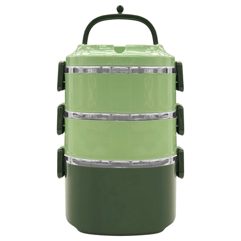 Plastic Green Tupperware Round Lunch Box, Capacity: 1.9 L