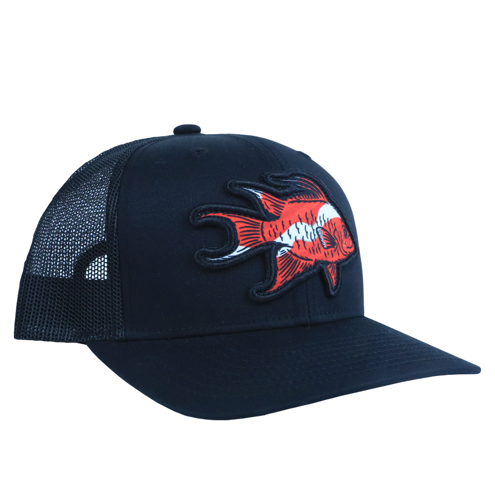 B TARPON HAT - BLACK/BLACK – Florida Cracker Style