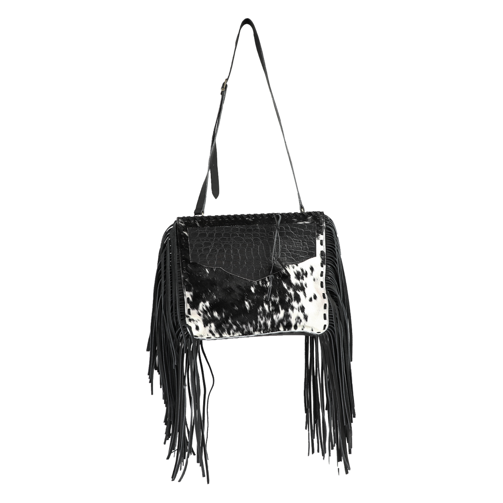 Real Cowhide Crossbody Purse With Fringes – Boho Living Room