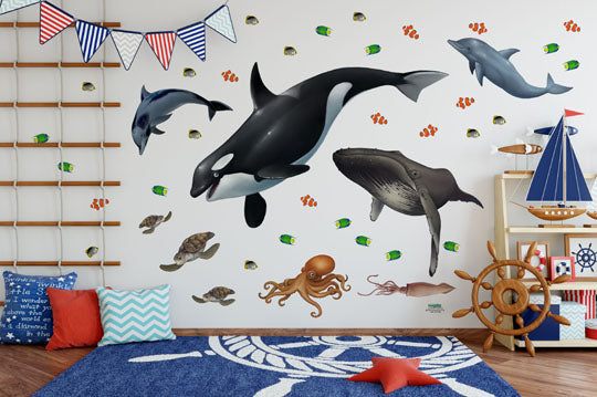 Ocean Mural Kids Peel And Stick Undersea Wall Mural