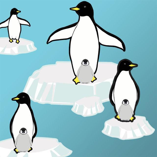 Playful Penquin Secene Wall Decals