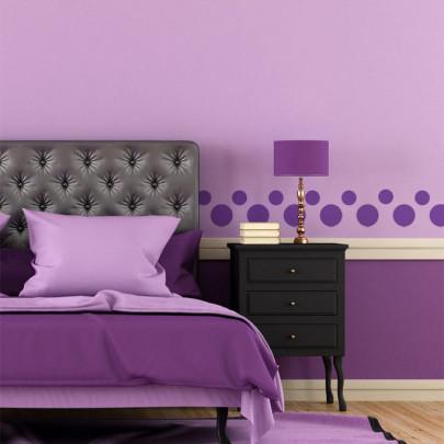 Lavender Purple Polka Dots Wall Stickers