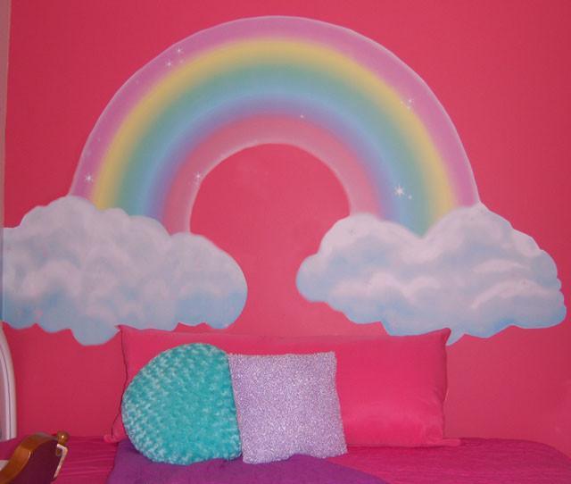 Girls Room Rainbow Mural