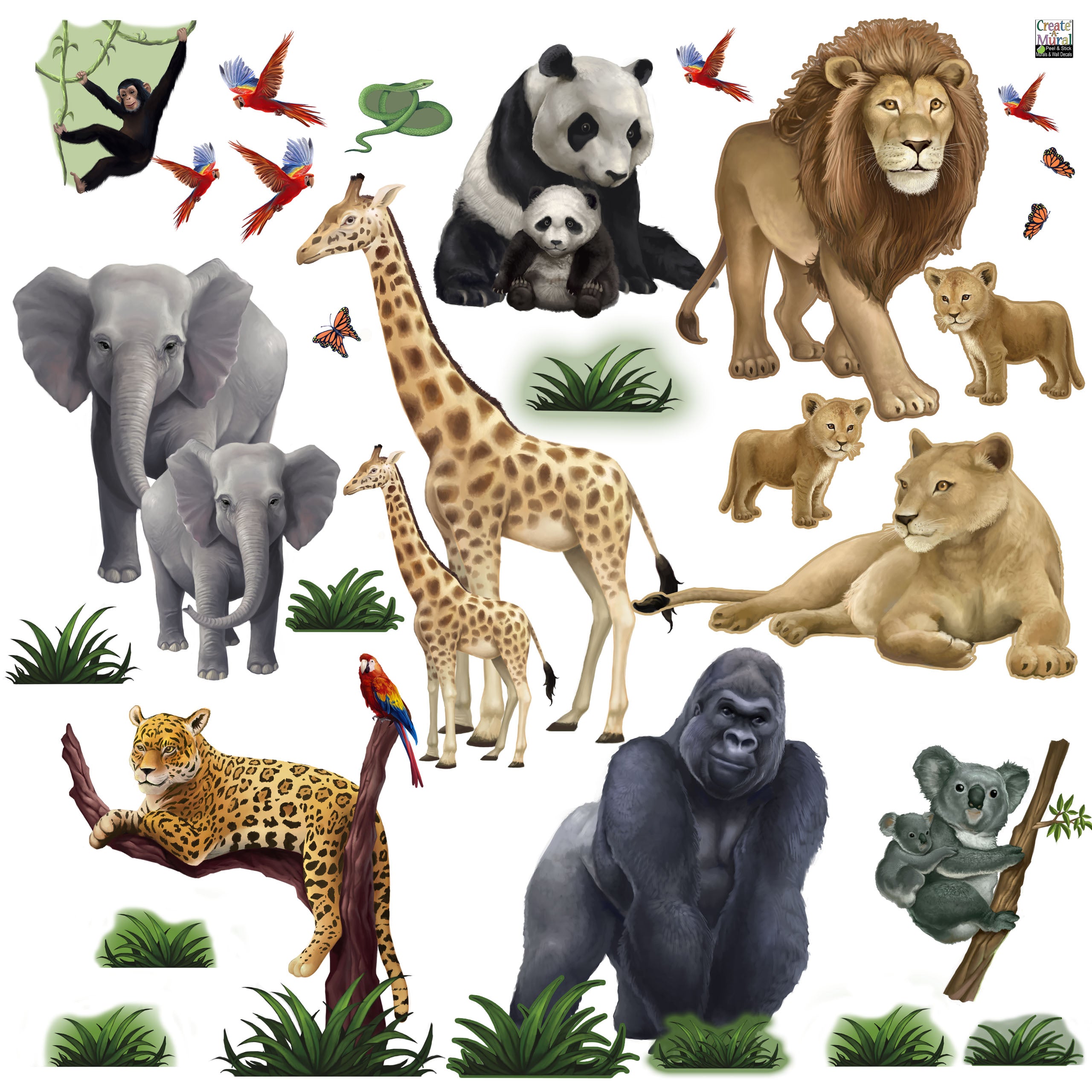 Kids Wall Stickers, Safari Wall Decals