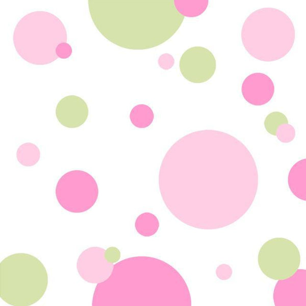 Pink & Green Wall Dot Decals & Polka Dot Wall Stickers