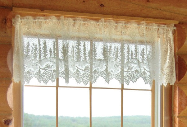 Pinecone Lace Valance Curtain Pine Hill Collections