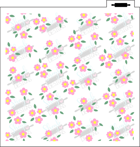 Floral background 2 Stencil – sheyb