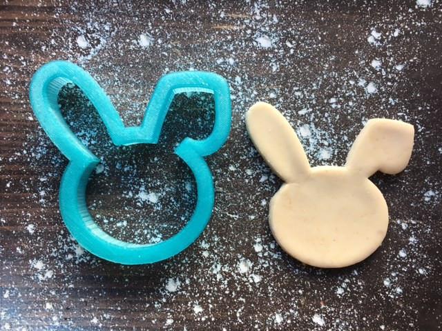 Sweet Bunny Cookie Cutter with Cookie