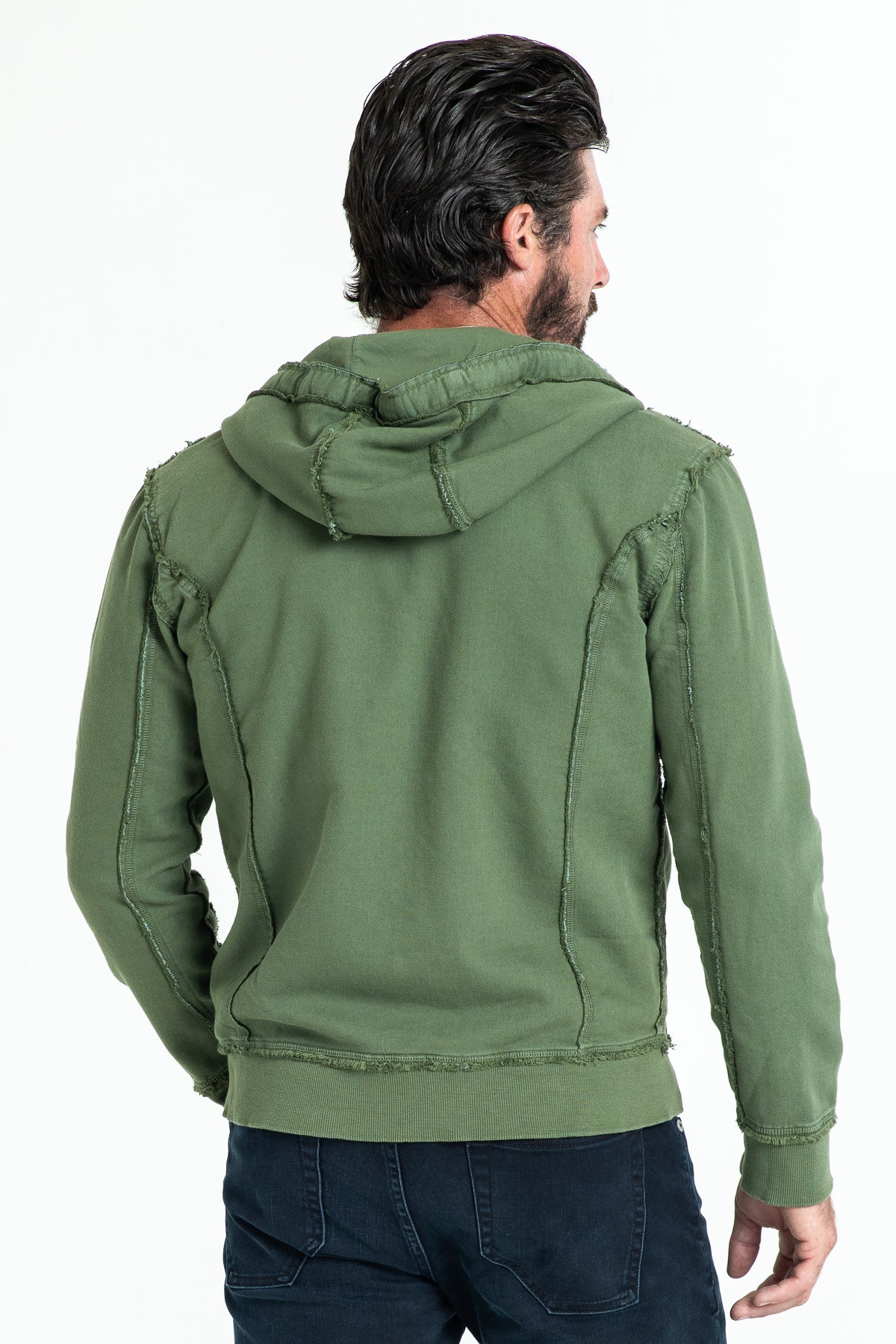 VINTAGE HOODIE IN OLIVE GREEN