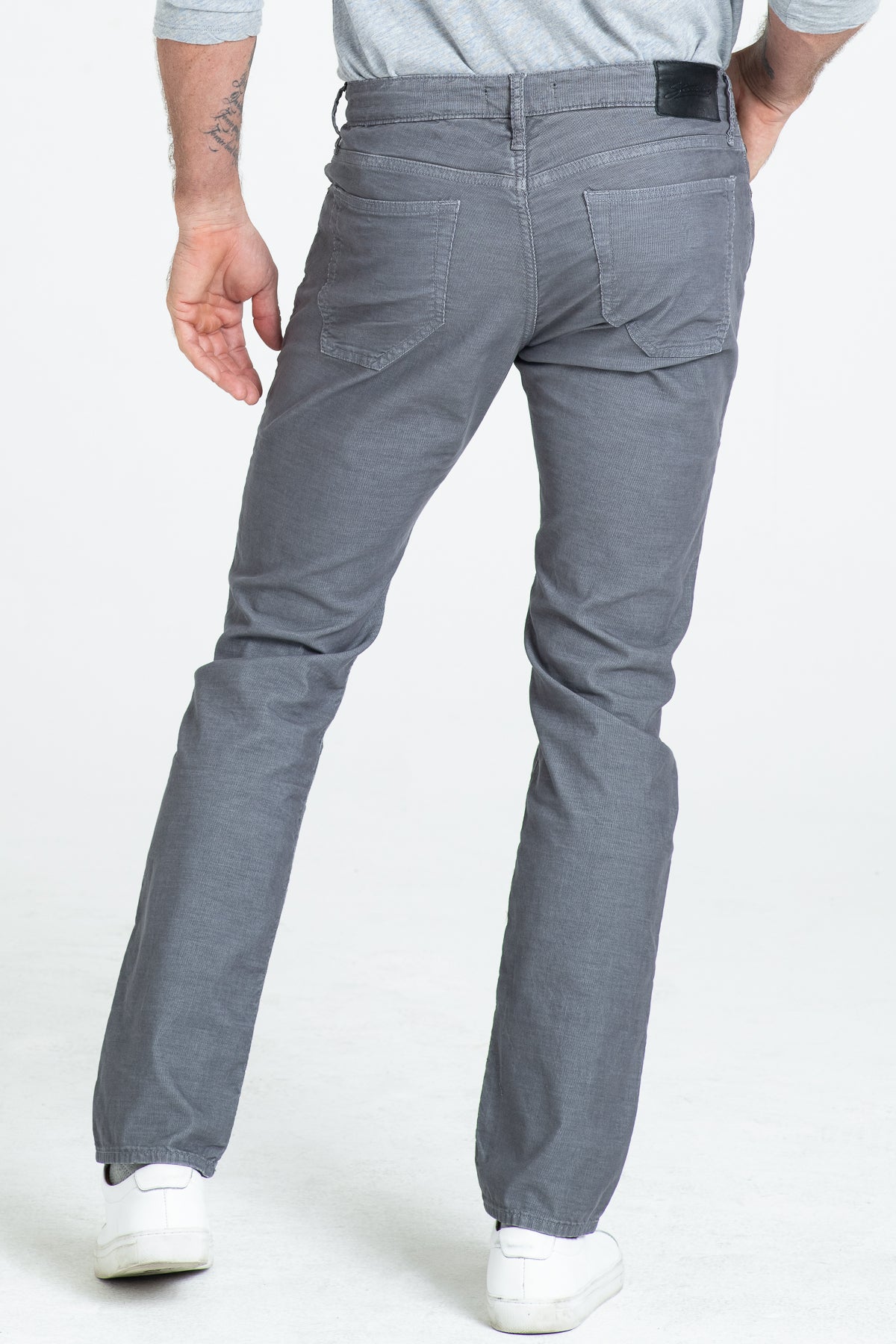 BARFLY SLIM CORD PANTS IN IRON