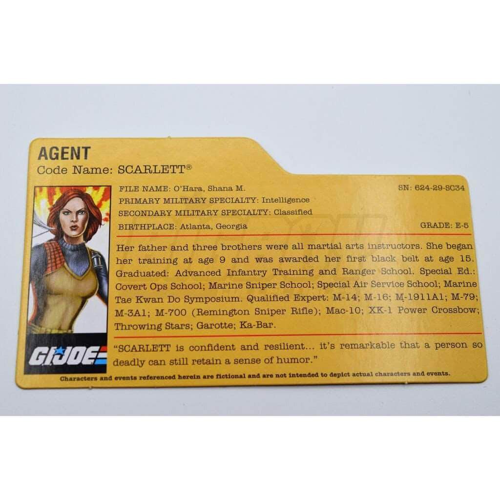 gi joe scarlett file card