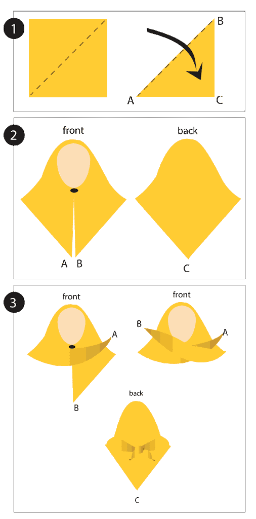 How to wear a Square Scarf