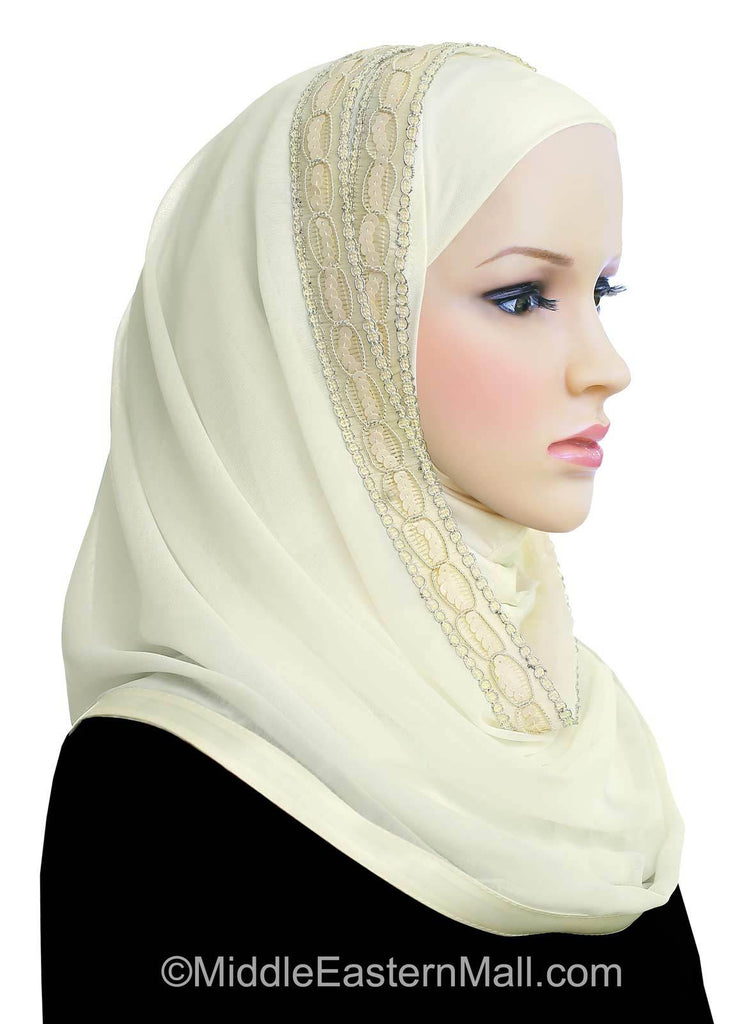 Luxor Khatib Kuwaiti Mona Hijab #2 Ivory – MiddleEasternMall