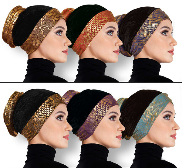 Hijab Undercap Volumizer Bonnet with ties & Tulle Flower Hijab bandana cap