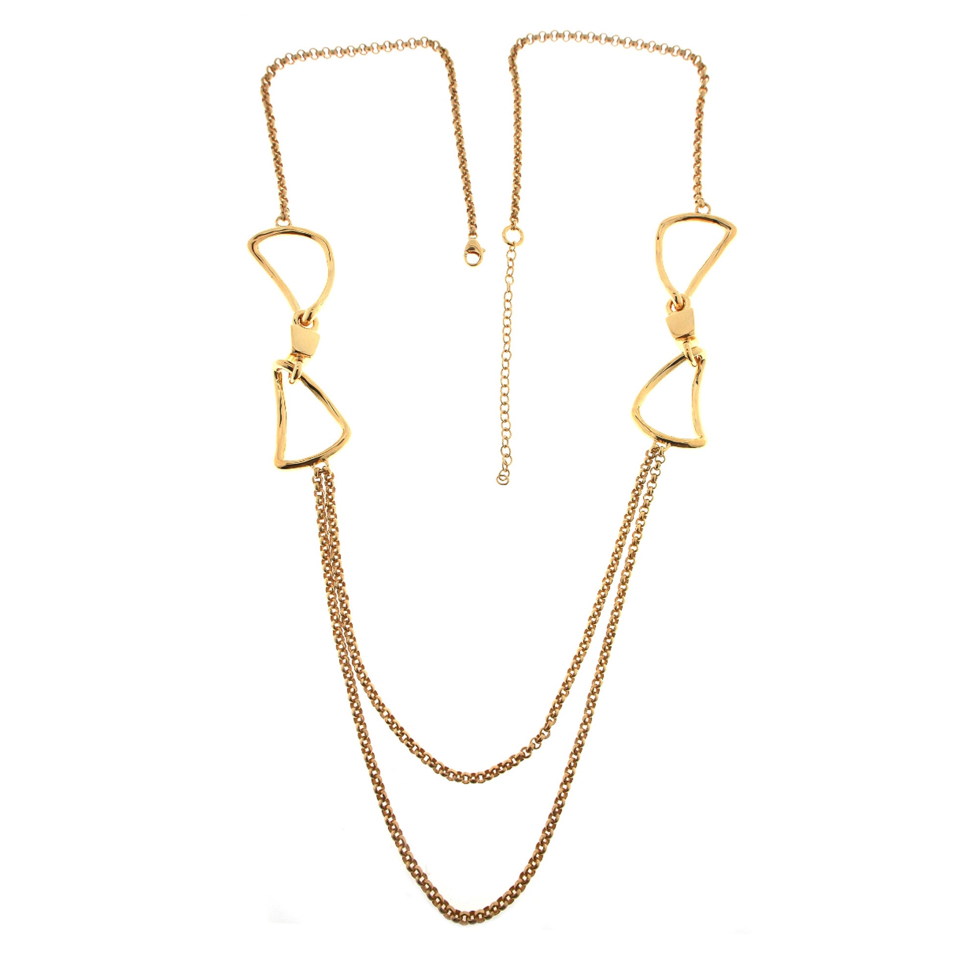 Long Chain Link Necklace Gold