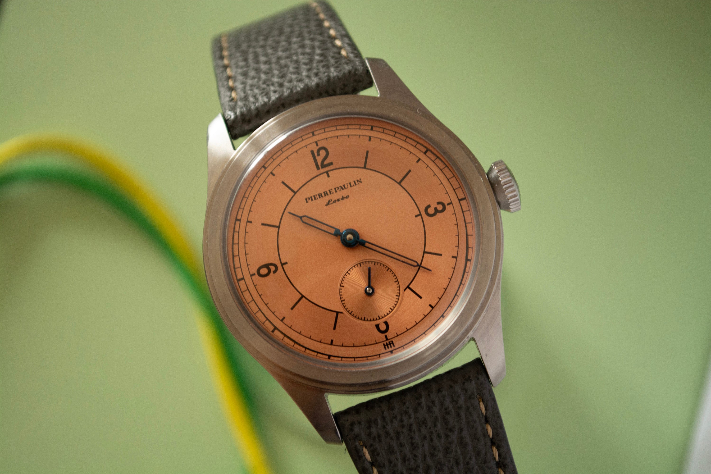 pierre paulin watch with vario leather watch strap