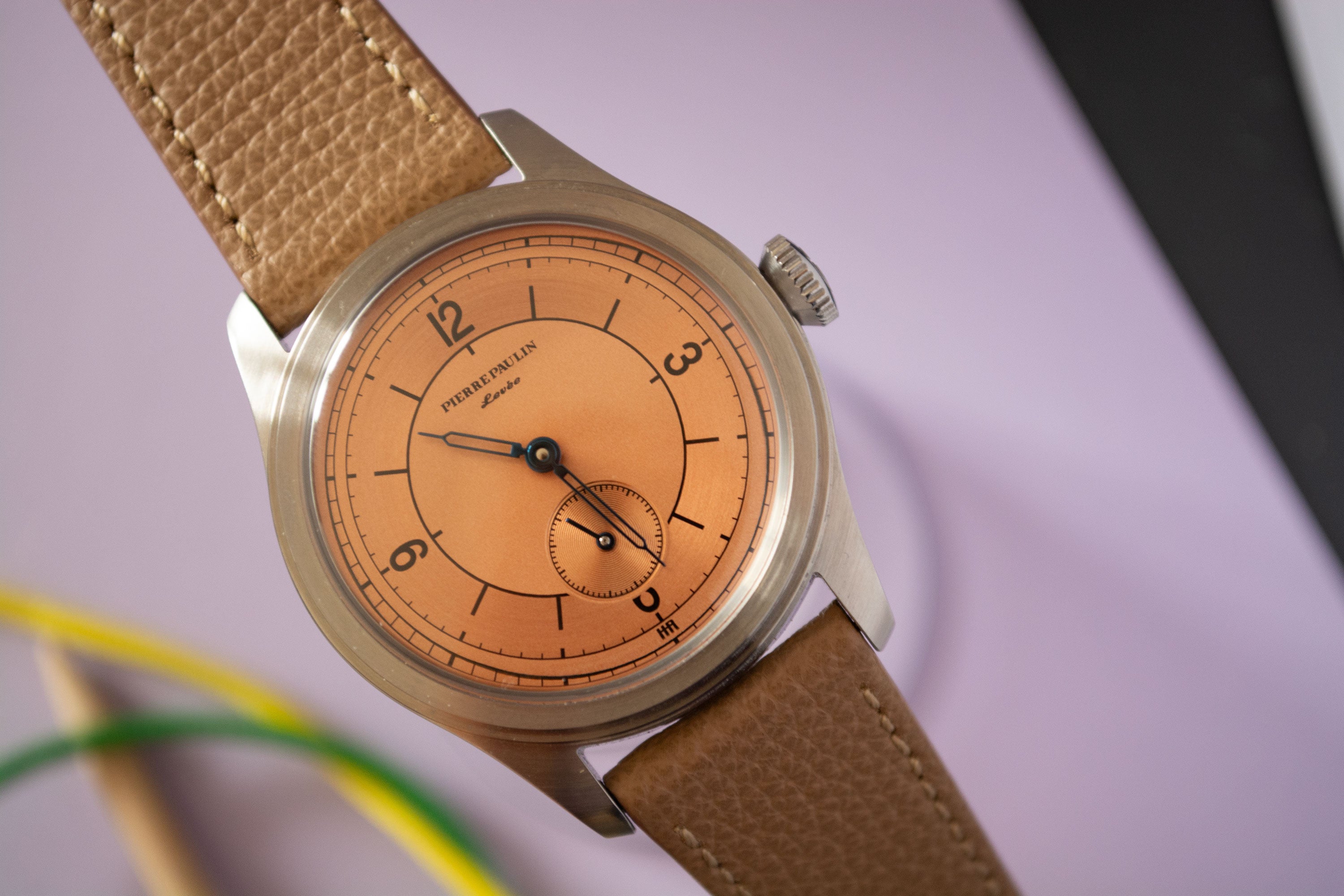 pierre paulin watch with vario leather watch strap