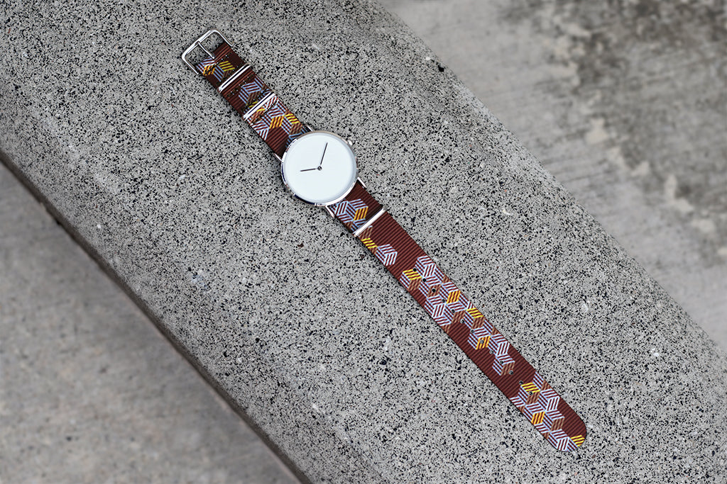 vario design strap escher crate with minimalist watch