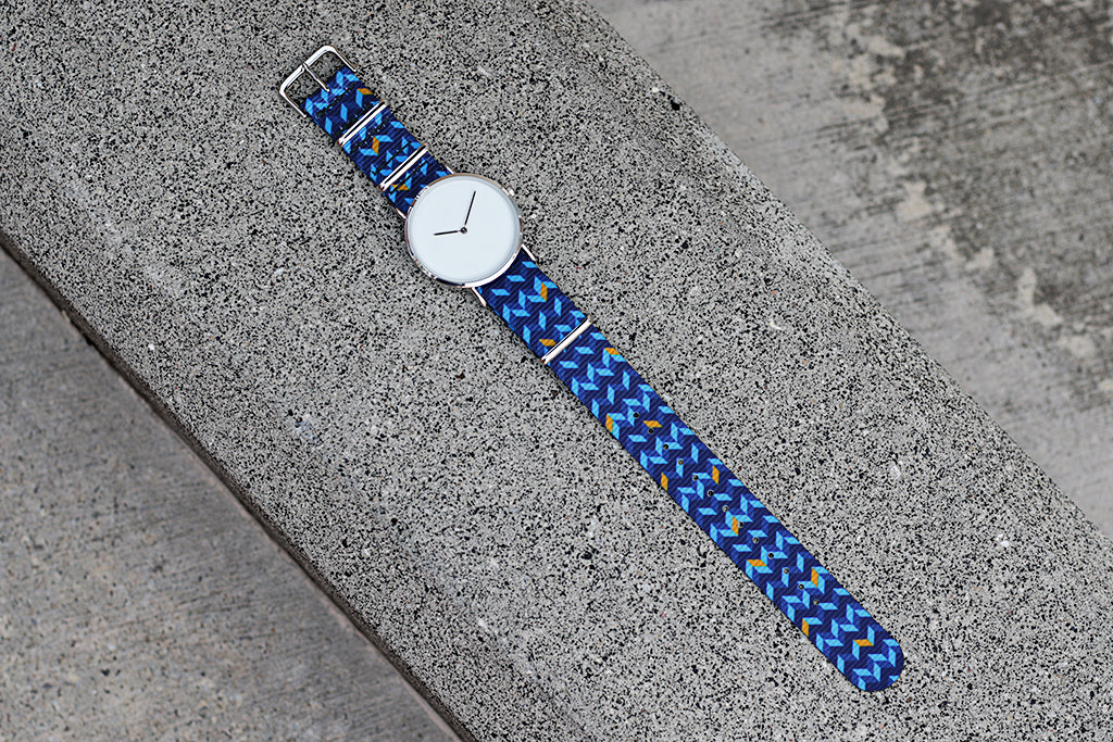 vario design strap ocean chevron with minimalist watch