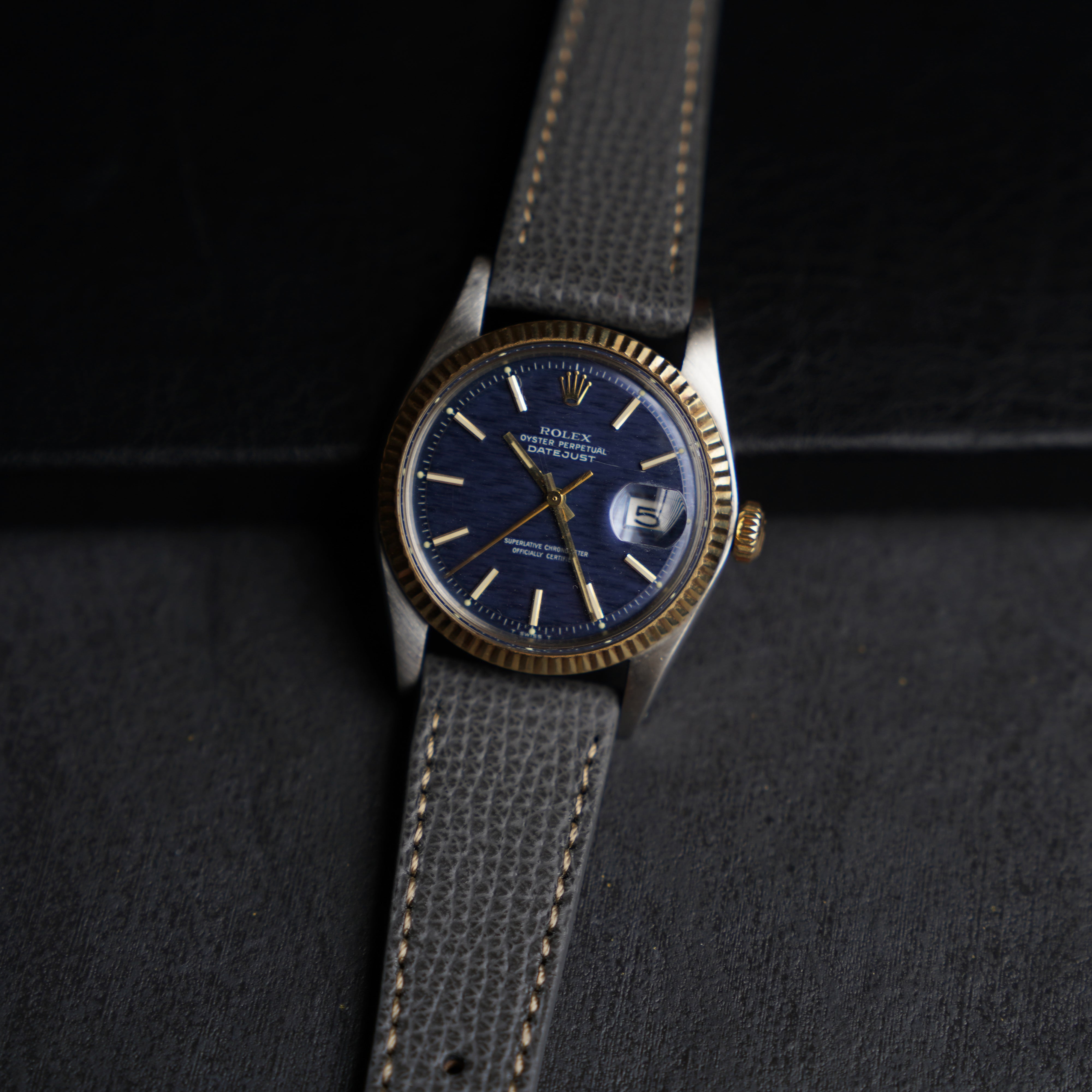 datejust leather strap