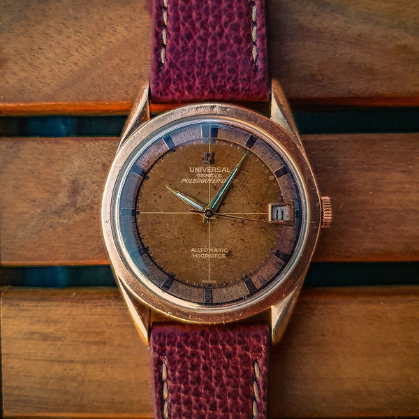 universal geneve on vario italian leather watch strap
