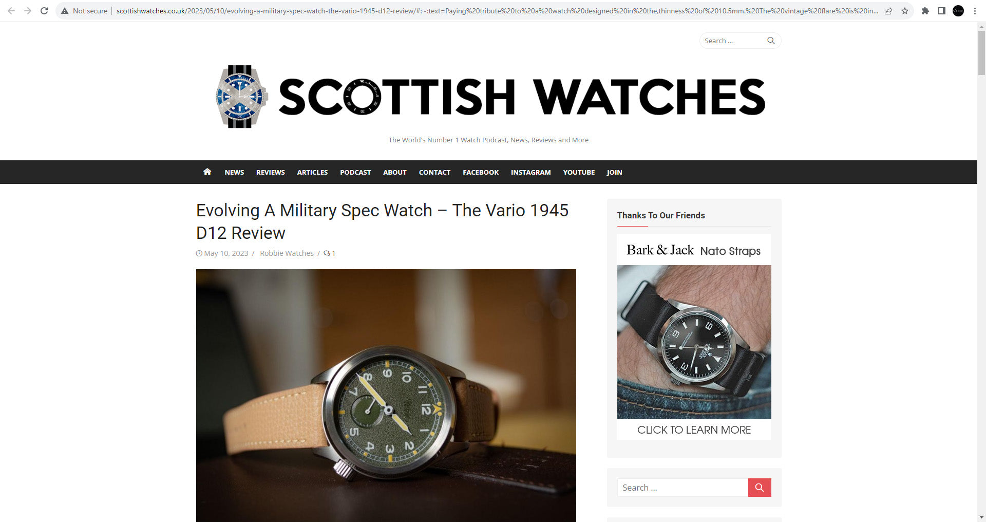 scottish watches vario 1945 D12