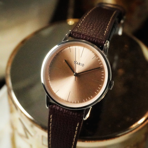 vario eclipse on italian leather watch strap