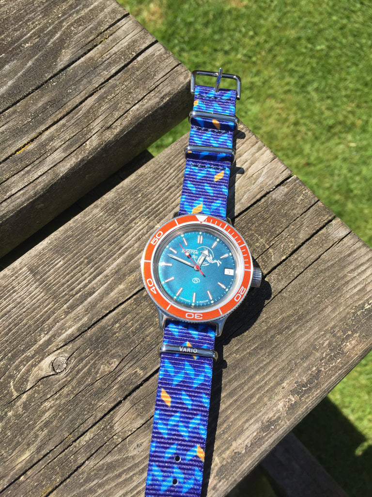 Vostok watch with Vario graphic strap