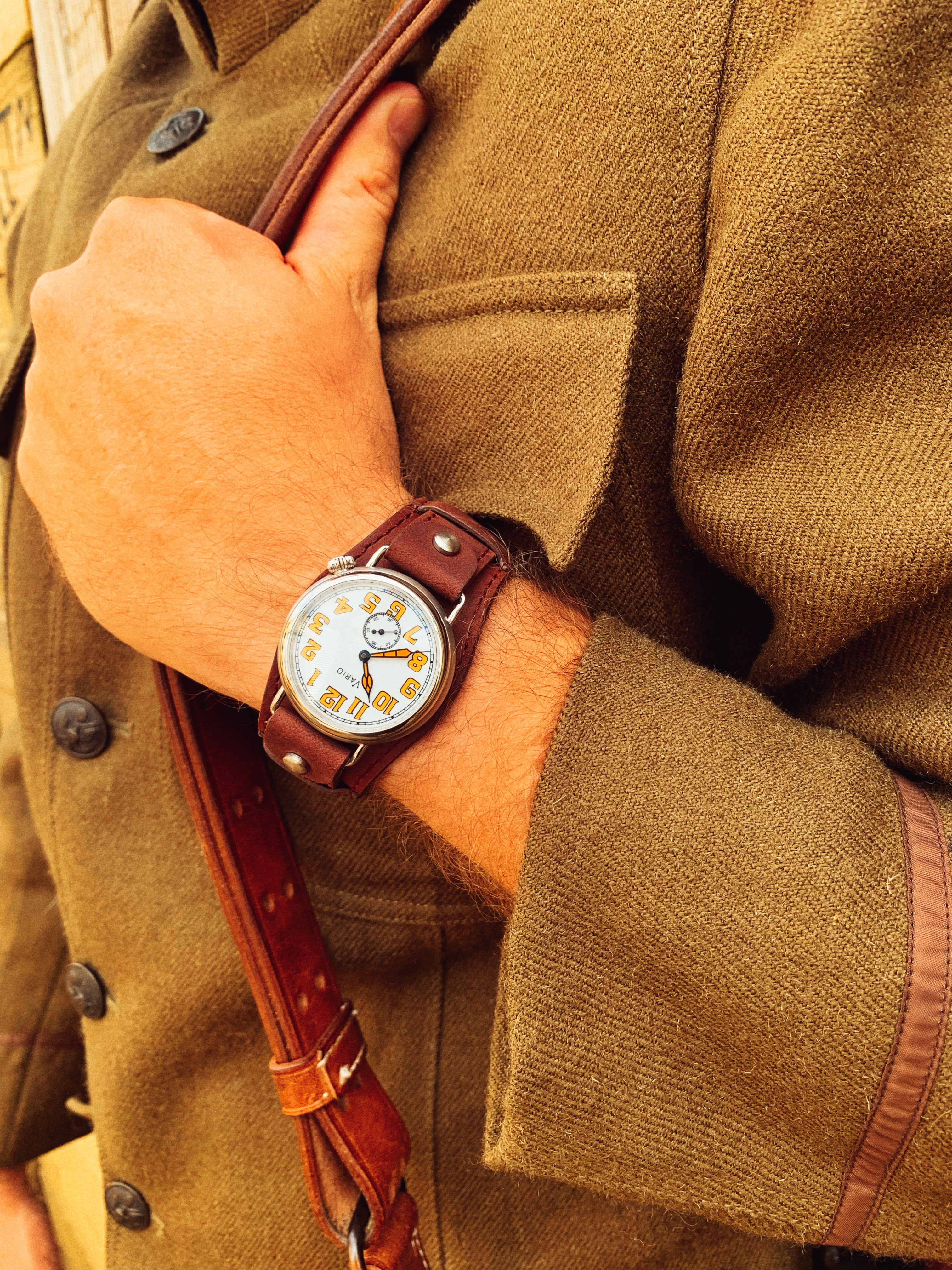 ww1 trench reenactment with vario watch