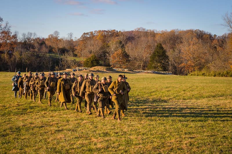 ww1 veteran day reenactment event