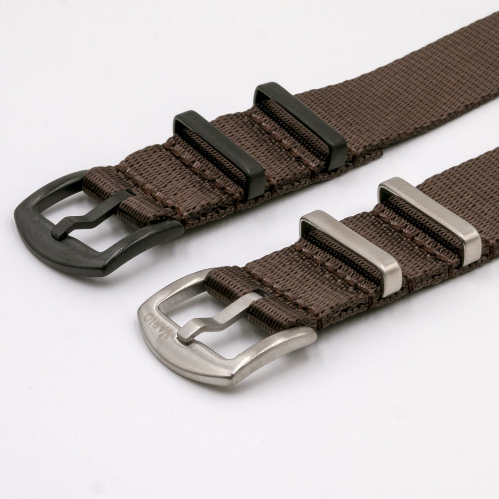 Seat Belt Espresso Brown Watch Strap With G Shock Nato Adapter And Spr