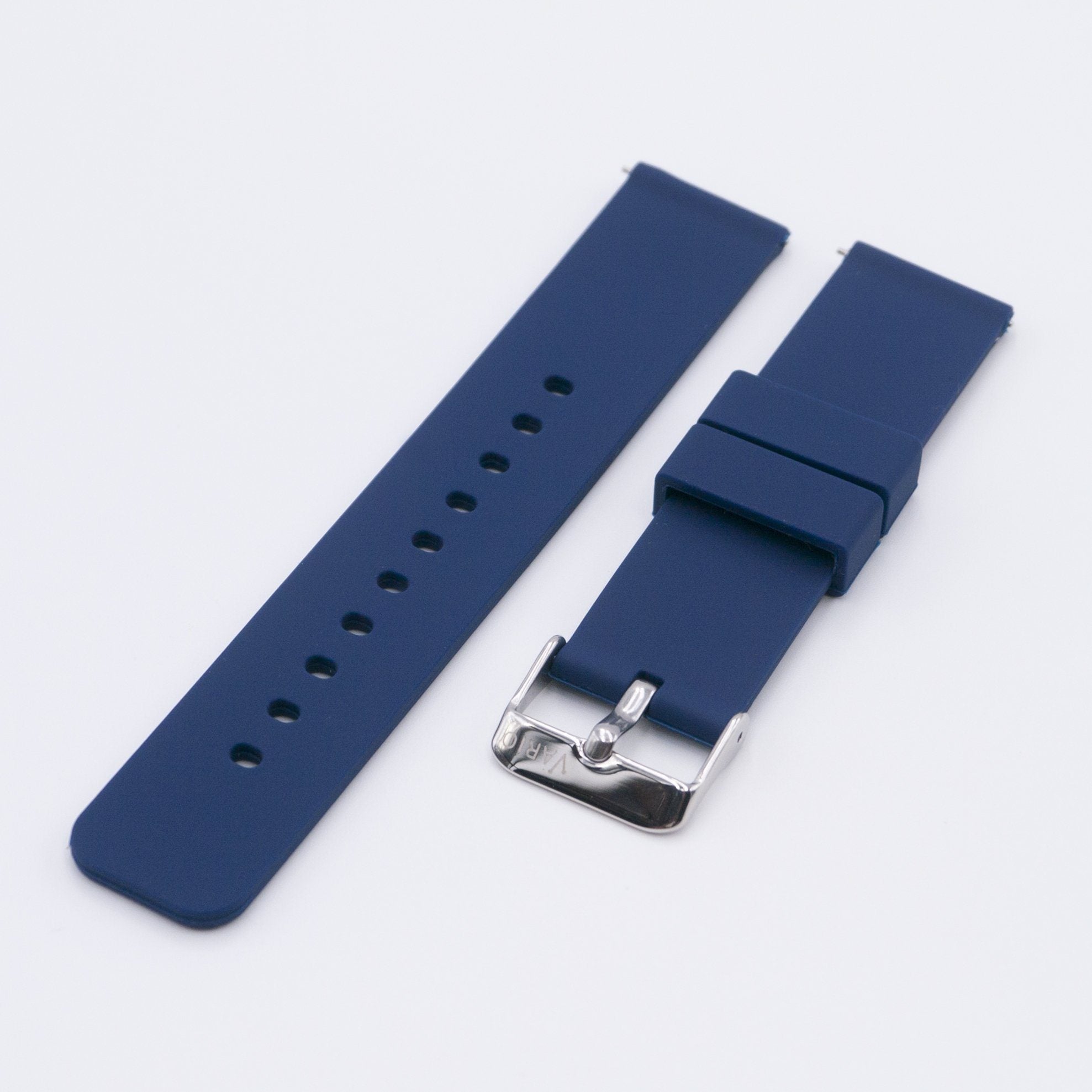 At adskille vindue gentagelse Navy Blue Quick Release Silicone Watch Strap