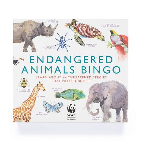 Endangered Animals Bingo, front of box