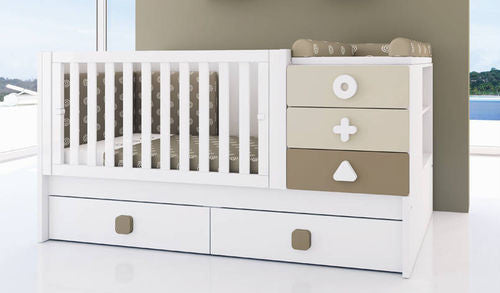 cot and changing table set