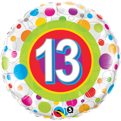 18 Redondo 13 Anos Bolas De Colores Mundo De Los Globos