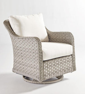 outdoor wicker swivel glider chair